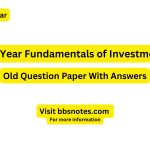 BBS 4th Year Fundamentals of Investment 2081 Question Paper with Answer