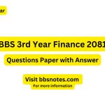 BBS 3rd Year Finance 2081 Questions Paper with Answers